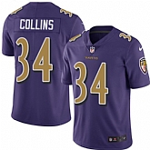Nike Men & Women & Youth Ravens 34 Alex Collins Purple Color Rush Limited Jersey,baseball caps,new era cap wholesale,wholesale hats